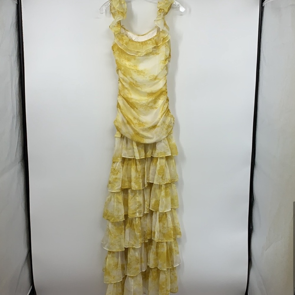 REVOLVE Yellow Ruffled Maxi Dress - Picture 9 of 10